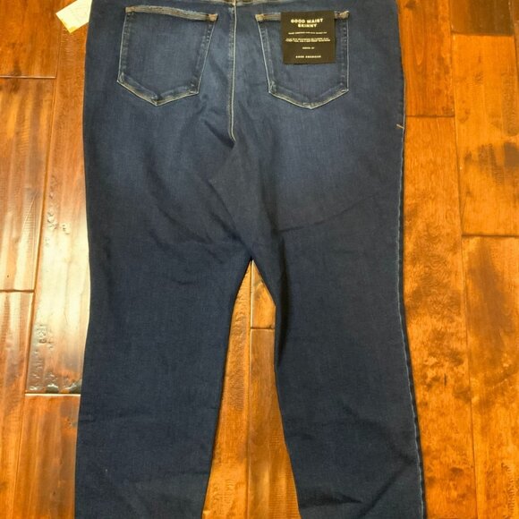 Good American Dark Wash Good Waist Skinny Blue Jeans, Size 26 Plus NWT! - Picture 5 of 8